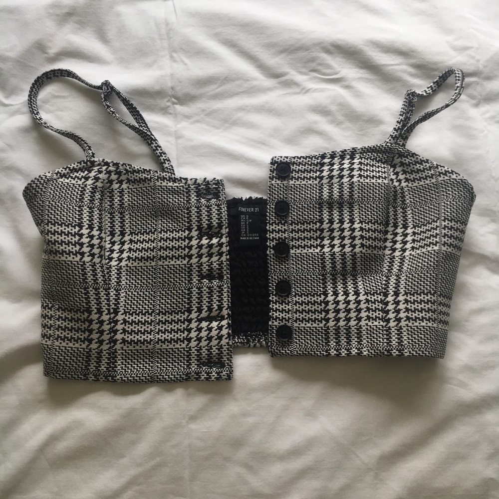 Houndstooth Crop Top - Picture 3 of 5